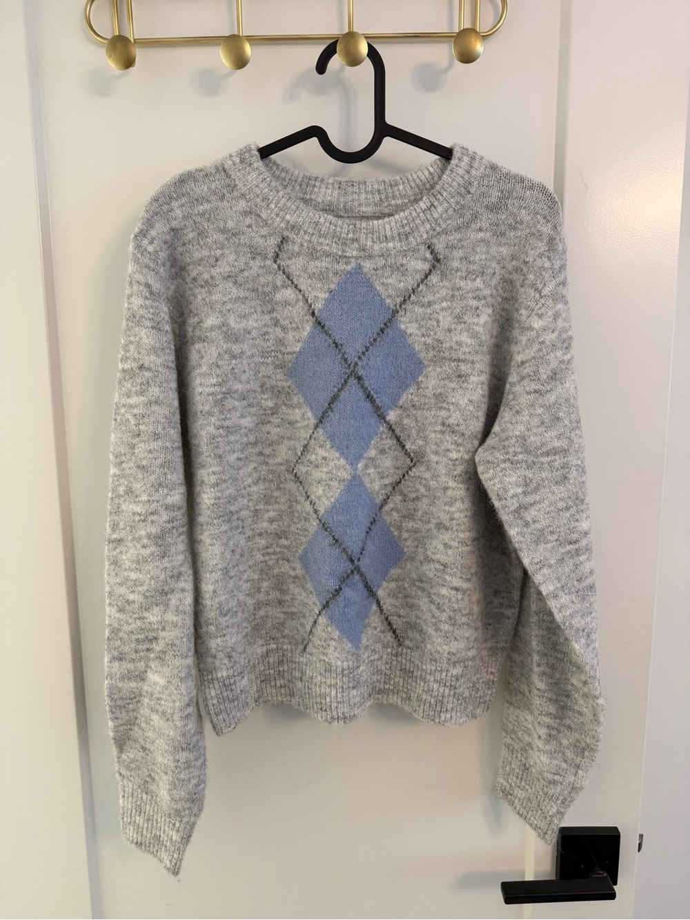 RW&Co Argyle Crewneck Sweater